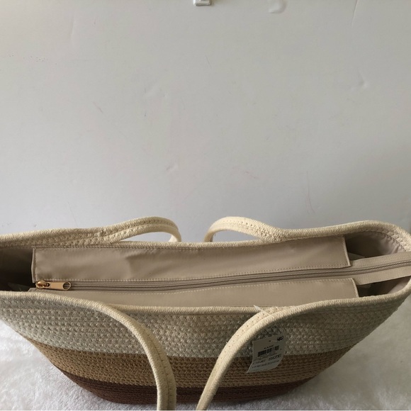 🔹New 👜 - INC International Concepts Katie Ombré Rope Tote, NWT - Picture 6 of 7